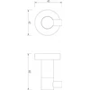 Šlifuoto aukso spalvos kablys OMNIRES MODERN PROJECT, MP60110GLB