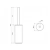 Omnires Tualeto šepetys juodas matinis OMNIRES MP60622BL MODERN PROJECT