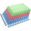 Sudedamas kilimėlis treniruotėms One Fitness MP10 žalias-mėlynas-raudonas, 60x60x1.0cm (9 dalių)