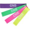 One Fitness Mini Band PBF-SET04 skirtingų varžos lygių rinkinyje įvairiaspalvis 4 vnt.