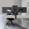 Laikiklis ONKRON Triple Monitorius Desk Mount Stand for 13-32-Inch LCD LED Screens iki 8kg, Juodas