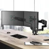 Laikiklis ONKRON Triple Monitorius Desk Mount Stand for 13-32-Inch LCD LED Screens iki 8kg, Juodas