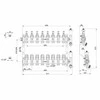 8 kontūrų grindų šildymo skirstytuvas Invena INOX PLUS PROV 8, nerūdijančio plieno
