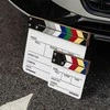 Openmoon Mažas Profesionalus Kino filmavimo studijos klapsas filmavimui 15x15cm Baltos spalvos flomasteriams markeriams / Ocjb01