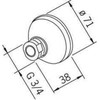 Oras Vonios čiaupo jungtis G3/4 x D15mm (204760)