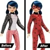 Orbico Miraculous: Ladybug ir Juodas katinas - Marinette / Biedronka Flip su besikeičiančia apranga