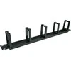 Alantec PK048 1U 19" kabelių laikiklis su šlifuotu tarpikliu, 5 plastikiniai laikikliai