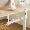 Organizatorius Aptel kabelių tvarkymo tinklelis 60 cm, tvirtinamas po stalu, baltas
