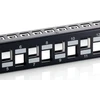 Organizer Equip Patchpanel 24x Cat6A 19'' FTP 1HE Keystone Montage sw