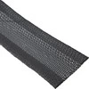 Organizacija InLine ® Kabelio apvyniojimas, audinio laikiklis su kabliu ir kilpa, 1m x 25mm skersmens, juoda
