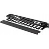 Lanberg Cable Organizer 19" 1U plastikinis dėklas su A tipo dangteliu, juodas