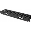 Lanberg Cable Organizer 19" 1U plastikinis dėklas su A tipo dangteliu, juodas