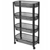 Excellent Houseware Mobilus stalčius 4 lygių su ratukais 46,5x26x79 cm - Vonios ir virtuvės trolis