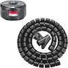 Unitek spiralinis kabelių organizatorius, 10 metrų, 22 mm skersmens, juodas