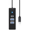 Orico PWC2U-C3 USB-C Hub / 2x USB-A 3.0 + 1x USB-C 3.0 – juodos spalvos