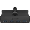 Orico MH4PU Hub Clamp-Mounted 4x USB-A 3.0 – juodos spalvos