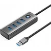 Hub Orico PDD4U-U3 4x USB-A 3.0 – pilkos spalvos