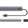 Orico CL7U-U3 hub 7x USB-A 3.0 + USB-C 5V/3A 1m – pilkos spalvos