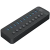 Orico CT2U3-10AB 10x USB-A 3.0 Hub with Switches – juodos spalvos