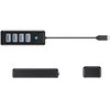 Orico PW4U-C3 USB-C / 4x USB-A 3.0 Hub – juodos spalvos