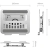 Orico Podstawka pod laptopa 17'', regulowana, obrotowa 360°, aluminiowa