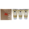 Gift Set Origins: Origins Kūno prausiklis, 30 ml + Ginger maitininantis Hand Lotion, 30 ml + Ginger Souffle maitininantis Body Kreminis, 30 ml