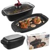 Orion Kepimo indas granitinė su dangčiu 3 viename GRANDE 5 l, 39x22 cm