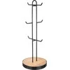 Orion Puodelių kabykla metalinė juoda 15,5x40 cm