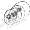 Orion metalinis puodo dangčio ir lėkščių laikiklis 34x17x18,5 cm baltas