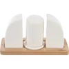 Orion Druskos ir pipirų indelių rinkinys su stovu 16 × 6,5 × 8,5 cm