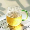 Orion stiklinės 4 x 350 ml su grioveliais ir žalia rankena