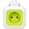Orno Przedłużacz 4 krypčių prailgintuvas su 2 USB įkrovikliu, 1,4 m, žalias