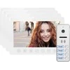 Orno Rinkinys 4 šeimų vaizdo domofono komplektas, be ragelio, spalvotas, 7 colių LCD, OSD meniu, vartų valdymas, baltas NOVEO MULTI4