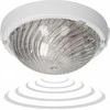 Sieninis šviestuvas Orno 8080T-TRIO/MS/PL, šviestuvas su mikrobangų judesio jutikliu, 75 W, E27, IP44, IK10, skaidrus polikarbonatas, kabelių sandarikliai