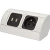 Orno Lizdas Baldinis lizdas 1x2P+Z, 2xUSB, schuko versija