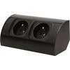 Orno Lizdas Baldinis lizdas be jungiklio, 2x2P+Z, juodas