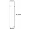 Orno DALIA sodo šviestuvas, E27, maks. 15 W, IP54, 80 cm, juodas