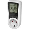 Orno Dwutaryfowy Dviejų tarifų vatmetras, energijos skaičiuoklė su LCD ekranu, 2 atskiri tarifai, vidinė baterija, 16A 230V, „Schuko“ versija