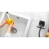 Orno Atsparus drėgmei juodas apvalus elektros lizdas, IP55, 1x2P+Z (Prancūziškas)