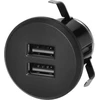 Orno Įkroviklis 2xUSB 3.4A įkroviklis, įleidžiamas, juodas