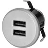 Orno Įkroviklis 2XUSB 3.4A įkroviklis, įleidžiamas, sidabrinis