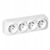 Orno Lizdas Keturgubas „ToDo“ lizdas 2P+Z IP20, 16A, 230V AC, baltas, 8 vnt.