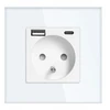 Orno Lizdas Lizdas 2P+Z, USB-A + USB-C, PD, maks. 20W, baltas