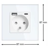 Orno Lizdas Lizdas 2P+Z, USB-A + USB-C, PD, maks. 20W, baltas