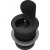 Orno Lizdas Baldinis lizdas Ø6cm, įleidžiamas į stalviršį, su dangteliu, USB įkrovikliu ir 1,9m laidu, 1x2P+Z (prancūziškas), 1xUSB (C tipo; 20W), juodas