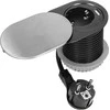 Orno Lizdas Baldinis lizdas Ø6cm, įleidžiamas į stalviršį su stumdomu dangteliu, USB įkrovikliu ir 1,9m laidu, 1x2P+Z (Schuko), 2xUSB (A+C tipo; PD20W), sidabrinis