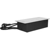 Orno Lizdas Baldų lizdas, įleidžiamas į stalviršį, su plokščiu frezuotu kraštu, USB įkrovikliu ir 3 m laidu, 2x2P+Z, 2xUSB, sidabrinis