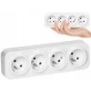Orno Lizdas Keturgubas „ToDo“ lizdas 2P+Z IP20, 16A, 230V AC, baltas
