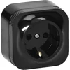 Orno Lizdas „ToDo“ viengubas lizdas 2P+Z Schuko IP20, juodas, 10 vnt.