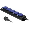 Atsparus purslams dirbtuvių prailginimas Orno IP44, 5 lizdai 2P + Z IP44, guminis, H05RR-F 3x1,5 mm, ilgis 5 m